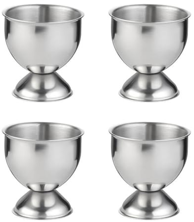 Nicear Set De 4 Coquetiers En Acier Inoxydable Plateau De Petit Déjeuner Porte Coquetier Set De Coquetiers Plateaux Porte Coquetier Argent