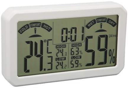 Digital Temperatur och Fuktmätare med Hög Noggrannhetssensor, Väggmontering Hygrometer för Växthus och Hemanvändning
