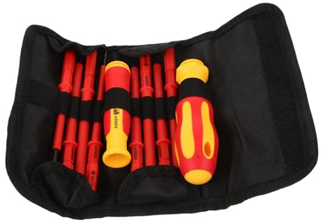 NUOBESTY Jeu De Tournevis Isolés Pour Électricien Outils D'Électricien Pour Réparations Domestiques Et Maintenance Électrique Pochette De Transport Pratique 10.24 X 7.09 X 0.20 in