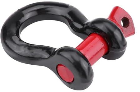 Winch Rope D Ring D Ring Shackle Winch Link Hook Heavy Duty Galvanized Shackles D Ring For Vehicle Recovery Towing 2 Sizes Winch hook(2T)