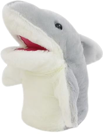 Handpuppen für Kinder: Zeichentrickfigur mit Hai-Socken, Spielzeug aus weichem Stoff, interaktives Rollenspielzubehör, ausdrucksstarke Tierunterhaltung, Spielzeit
