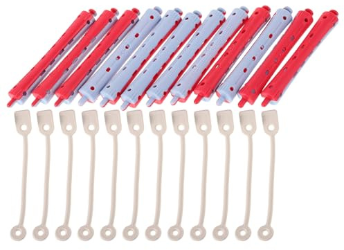 SWETRACE 12pcs Non-slip Plastic Cold Wave Perm Rods for Hair Styling Short Curlers for Curls Safe and Easy Hairdressing Tools for Salon and Home Use