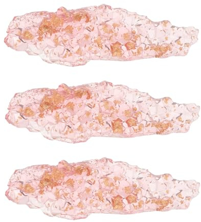 Gogogmee 3 Piezas Soporte de Cristal para Pinceles de Uñas con Diseño Iceberg Transparente Organizador Estable y Sanitario para Brochas de Maquillaje y Arte de Manicura de Rosa