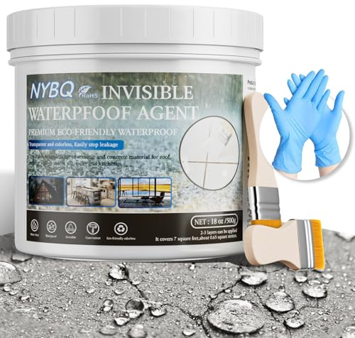NYBQ 500G Transparente Wasserdichte Beschichtung, Dichtungsmasse Wasserdicht, Flüssige Wasserdichte Versiegelung Unsichtbare Dichtmasse, Leck Wasserdichter, für Wand, Badezimmer, Innen und Außen