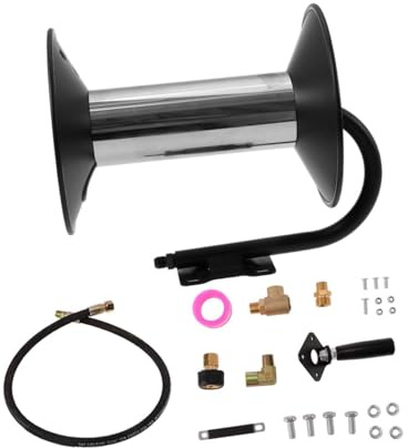 budiniao Avvolgitubo per idropulitrice ad pressione di qualità con lunghezza di 100 piedi e soluzione a manovella per un facile utilizzo in giardino. Accessori per avvolgitubo