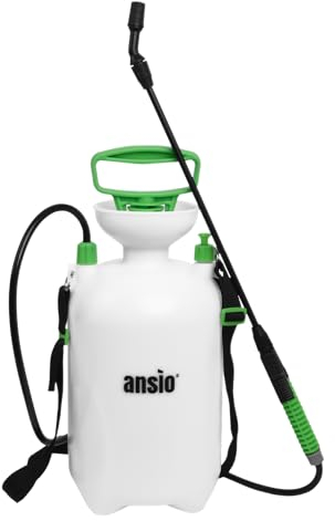 ANSIO® Garden Sprayer 5 litre Pressure Sprayer Pump Action, Weed Killer,Water Pump Sprayer, Ideal with Pesticides, Insecticides, Fungicides.