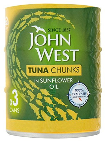 John West Tuna Chunks in Sunflower Oil 3 x 145g
