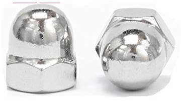Edelstahl 304, Überwurfmutter, kappenförmige dekorative Kappe, Kugelkappe, Schraubverschluss-M16 (304) (2 Kapseln)