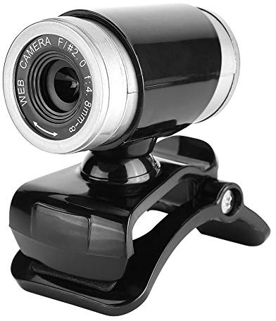 Yosoo Health Gear Webcam avec Microphone, caméra Web USB, caméra Web vidéo à Clipser Portable pour Les appels vidéo en Ligne Skype Youtube Live Streaming Recording on PC Desktop Laptop(Noir Argent)