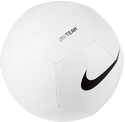 Nike DH9796-100 Pitch Team Pallone da calcio ricreativo Unisex Adulto WHITE/BLACK Taglia 4