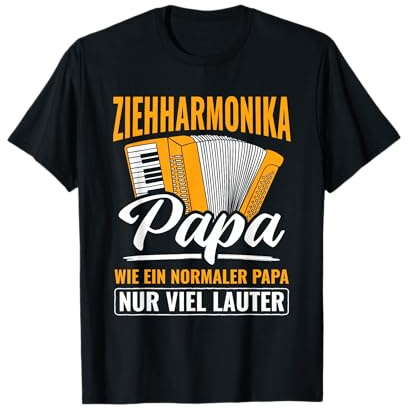 Herren Ziehharmonika Papa Viel Lauter Harmonika Akkordeon T-Shirt