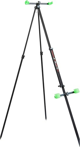 Trabucco XTR Surf Tripod T2 Evo Art. 088-65-910, Gestell aus schwarzem lackiertem Aluminium. Verstellbar in Höhe und Neigung.