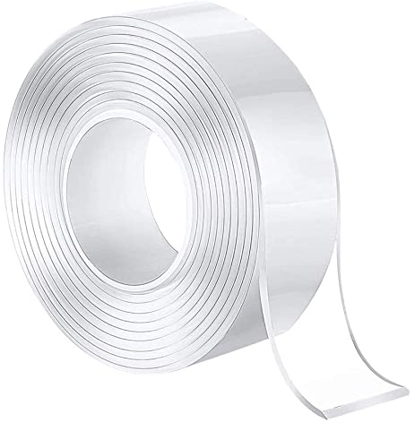 Cezmkio 6M Doppelseitiges Montageklebeband, Nano-Montageband, abnehmbarer Mehrzweck-Klebegriff, wiederverwendbare, stark klebende Wandklebebandstreifen (6m x 3cm x 2mm)