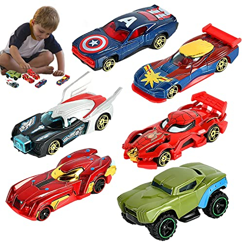 YISKY Auto Spielzeug Set, Mini Auto Set Rennauto, Mini Autos Kinder, Die Cast Spielzeugautos Set, Kinderspielzeug Fahrzeuge für 3-12 Jahre Jungen Mädchen Kinder