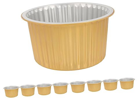 HEMOTON 10pezzi Teglie in Alluminio Circolari Teglie Per Barbecue Usa e Getta Rivestimento Resistente Al Calore Per Campeggio Scatole Per Alimenti Spesse