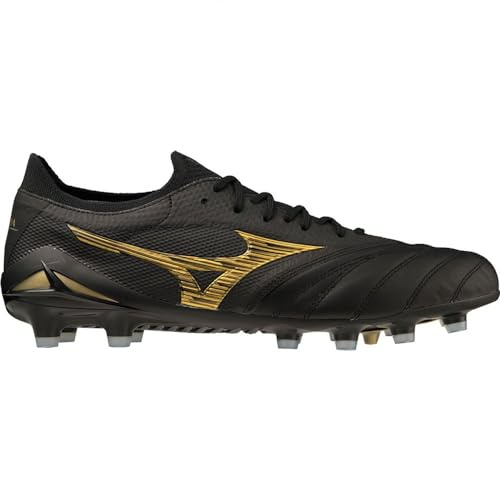Mizuno Morelia Neo IV β Japan, Fußballschuhe, Unisex, Erwachsene, Schwarz/Gold/Schwarz, Größe 44,5 EU, schwarz Gold schwarz, 44.5 EU