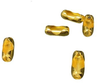 Blindspares Pack of 5 Gold-colour Blind Beaded Chain Connector/Joiner, fits 4.5mm ball (no.10) chain (SP1105)