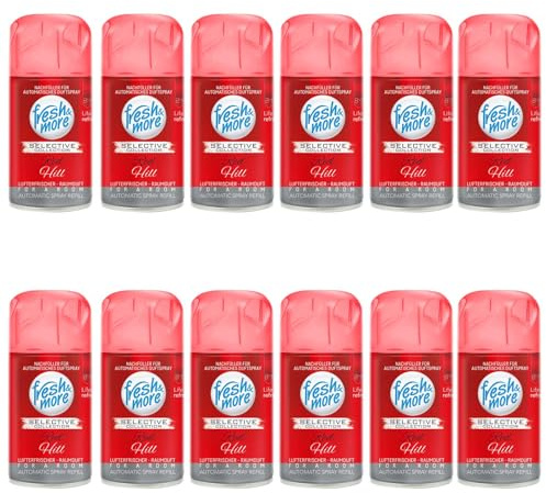 Fresh & More Lufterfrischer Nachfüller Red Hill 250ml (12er Pack) | Raumduft-Spray-Nachfüller, kompatibel mit Freshmatic Max, kräftig-würziger Duft