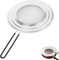 Paraspruzzi per Pentole, Coperchio Paraschizzi con Manico Pieghevole, 30 cm Coperchio Paraschizzi per Padella, Coperchio Paraschizzi in Acciaio Inox, Adatto alla Cucina, Argento