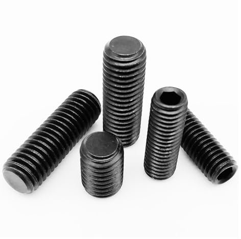 M2 M2,5 M3 M4 M5 M6 M8 M10 M12 M16 DIN913 Schwarz 12,9 Stahl Sechskant Innensechskant Flache Spitze Stellschraube End Made Madenschraube(2mm,M4 50pcs)