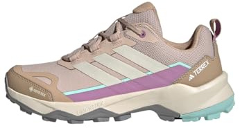 adidas Femme Terrex Skychaser AX5 Gore-TEX Hiking Shoes, Wonder Taupe/Alumina/Preloved Purple, 40 2/3 EU