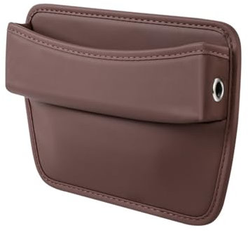 1PC Autositz Lücken Organizer für VW UP! 2016 2017 2018 2019 2020-pr, Multifunktionale Autositz Veranstalter Vordersitz Lückenfüller für Handys ZubehöR,B-Brown