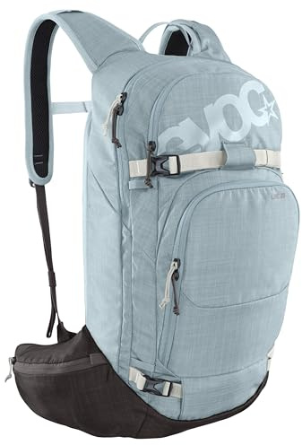 EVOC LINE 20 Tourenrucksack, Skirucksack (Lawinenfach mit Notfallplan, Ski-/Snowboard Befestigung, Hüftgurttaschen, BODY HUGGING), Mint - Coffee