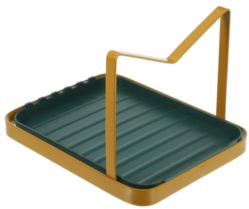 Cabilock Repose-Ustensile De Cuisine En Acier Carbone Doré Équipement De Cuisine Repose-Cuillère Pour Comptoir De Support De Louche De En Plastique