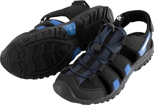 Cressi Luca Sandals Black/Blue 38 - Confortevole Sandalo Unisex da Trekking Ideale per Avventure all'Aria Aperta, Particolarmente Adatto alle Escursioni in Ambienti Acquatici, Nero/Blu, 38