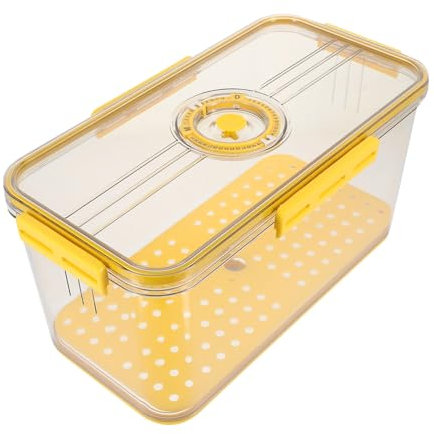 Cabilock Crisper Box Fridge Organisers Lids Bread Bin Food Storage Boxes Lids Airtight Food Serving Bowls