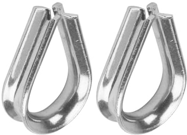 cyclingcolors 2x Cosse Coeur Câble en Acier Galvanisé Manchon de Serrage Serre-Câble Protection Fixation Corde Gréement Nautique Marine Bâtiment, 14mm