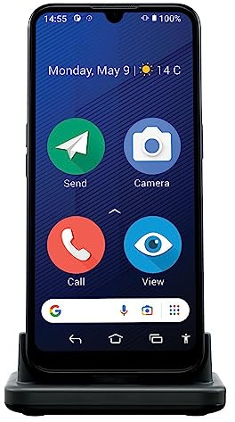 Doro 8080 4G Unlocked Smartphone for Seniors-32GB Easy Mobile Phone-16MP Camera - Water-resistant Android Phone-5.7Display -Copper/Black (Renewed)