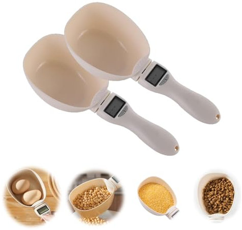 2 piezas cuchara medidora gramos，Cuchara medidora digital electrónica con pantalla LED, 800 g/0,1 g, cuchara medidora de alimentos de alta precisión con cucharas medidoras para alimentos, café, perros