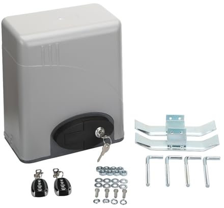 Gate Opener， 240V Automatic Electric Sliding Gate Opener for 600kgs Door Weight Compatible with GSM Gate Opener(GSM Gate Opener Optional),Smooth Operation(220)