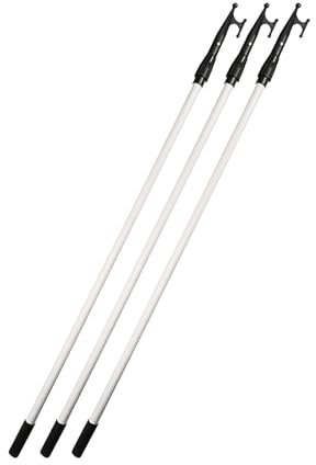 Teleskop-Bootshaken aus Aluminium, 3-teiliger Pool-Rettungshaken mit Stange, Wasserrettungsausrüstung von 120 cm Bis 240 cm