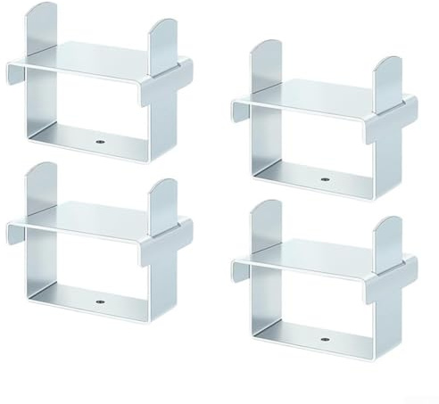 4 Piece Leaf Spring Clamp Kit, 2 5in Wide, Optimizes Leaf Spring Performance for Various Vehicle Applications (Silver)