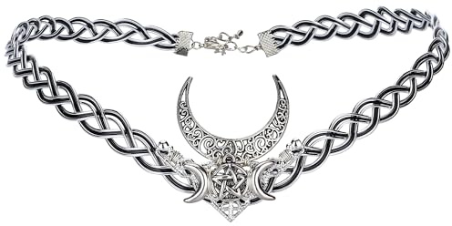 PartyforU Circlet Wikinger Mondkrone - Wikinger Geflochtene Vintage Krone für Erwachsene Mittelalter Renaissance Cosplay Zubehör