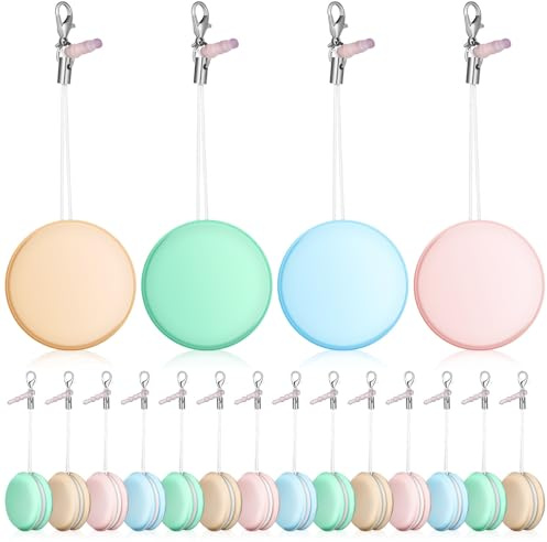 Gatuida 18 pcs Nettoyants Écran Téléphone Macaron Colorés Lingettes Mobiles Réutilisables Anti-poussière et Traces Pendentifs Décoratifs pour Smartphone et Tablette