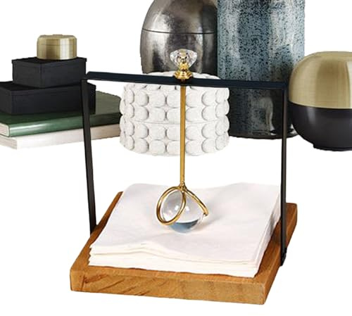 Portador De Servilletas De Madera - Dispensador de Papel de Pie de Madera | Organizador De Servilletas Vintage - para Baño Encimera Cocina Comedor Mostrador Centro de Mesa Restaurante Reunión