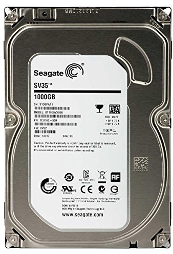 Seagate SV35 ST1000VX000 Disque dur interne pour NAS 3,5 SATA III 7200 tours/min 1 To (Reconditionné)