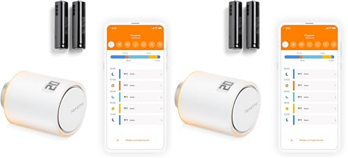 Netatmo Valvulas Termostaticas WiFi Inteligente, Control Remoto, Ahorro de Energía, Módulo Adicional para el Termostato Intelligente y para el Paquete para Calefacción Colectiva, Nav -AMZ