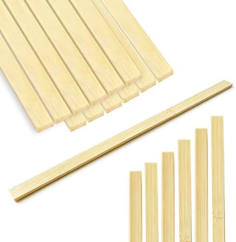 PDKKFF 30x Baguettes en bois Mélangeur de peinture 18x50x300mm, Bâtons en bois pour bricolage, Baguette en bois plate Bâtons de bambou Bois de bricolage pour Peintures Maquettes