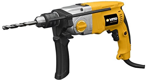 VITO - Perceuse à percussion 1050W mandrin 13mm corps acier bi-fonctions - poignée SOFT GRIP haute qualité
