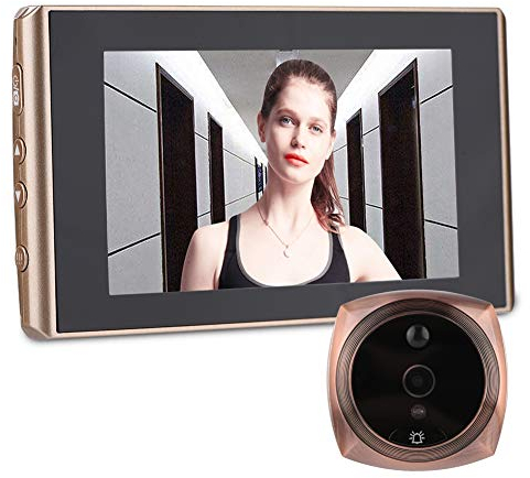 VBESTLIFE 4300E Digital Türspion & Türklingel,2 Millionen Pixel 4,3 in LCD Bildschirm Nachtsicht Türklingel