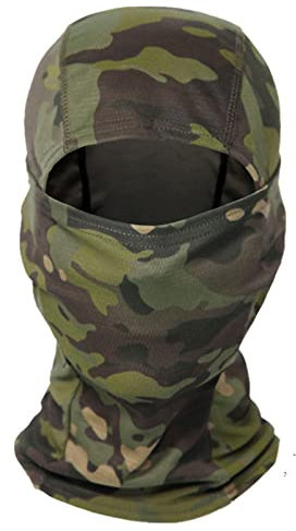 kuou Mens Camouflage Balaclava, Full Face Mask Breathable Hood Ninja Headwear for Sports Hunting Cycling Motocycling