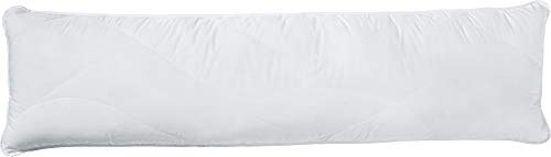 Erwin Müller Seitenschläferkissen Lech mit Faserfüllung weiß Größe 40x140 cm - optimaler Feuchtigkeitsabtransport, pflegeleicht, hygienisch waschbar, Polycotton-Bezug