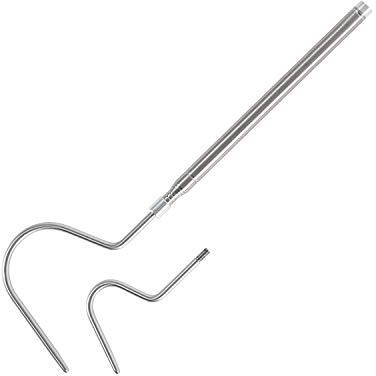 WACOOL Zusammenklappbarer 2-in-1 Schlangenhaken und Greifer, verstellbare Schlangenzange, Handaufnehmer, 2 Haken, geeignet für kleine Schlangen und große Schlangen, Kontrolle beim Bewegen.