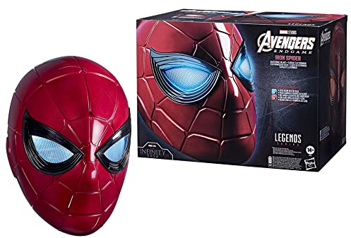 SPIDER-MAN Hasbro Marvel Legends Series elektronischer Iron Helm mit leuchtenden Augen, 6 Licht-Einstellungen und Einstellbarer Passform