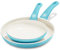 GreenLife Soft Grip Ensemble de 2 poêles à frire antiadhésives en céramique saine de 18 cm et 26 cm, sans PFAS, lavables au lave-vaisselle, compatible au four, bleu caraïbes