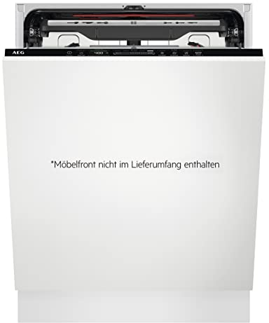 AEG Lave-vaisselle entièrement intégré 60 cm, lave-vaisselle série 7000: avec protection pour verre, classe énergétique C, tiroir à couverts, contrôle horaire personnalisé, silencieux, 40 dB,